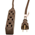 GE - 3-Outlet Grounded Office Cord (Brown)